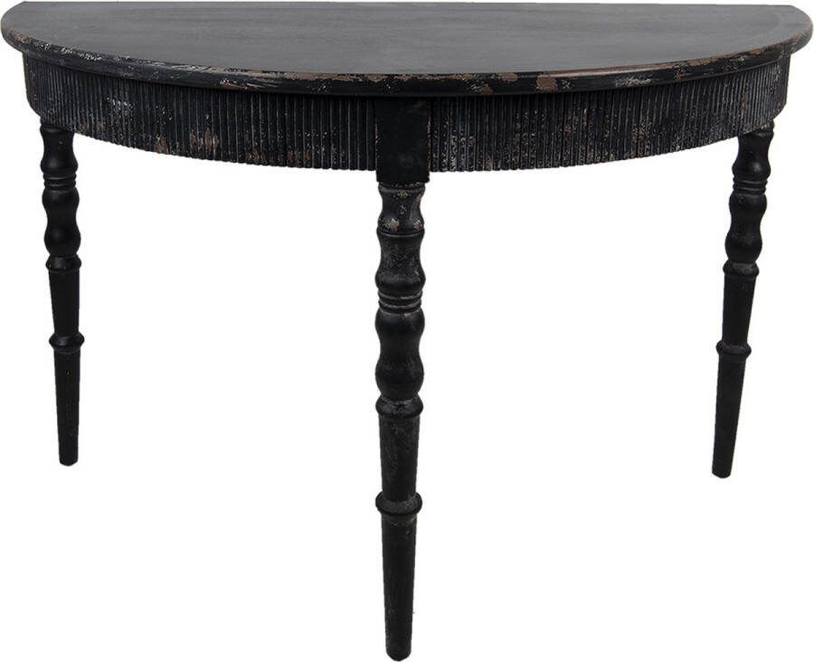 Clayre & Eef Sidetable 120x60x80 cm Zwart Hout Wandtafel Zwart Wandtafel