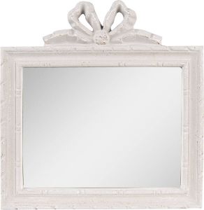Clayre & Eef Spiegel 30x31 Cm Grijs Kunststof Glas Rechthoek Grote Spiegel Wand Spiegel Muur Spiegel Grijs Grote