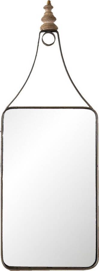 Clayre & Eef staande spiegel 62S227 18*1*52 cm bruin ijzer glas passpiegel