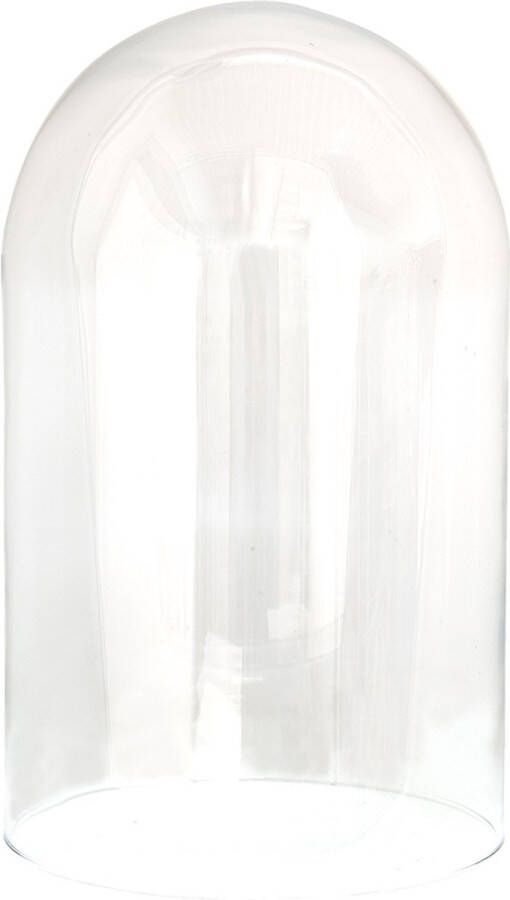 Clayre & Eef Stolp Ø 23x39 cm Glas Glazen stolp Transparant Glazen stolp