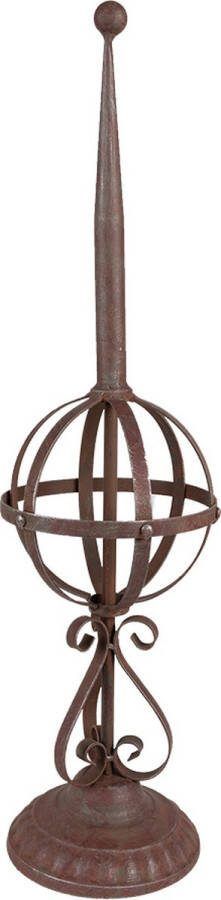 Clayre & Eef Tuindecoratie Ø16x61 cm Rood Bruin Ijzer Ornament