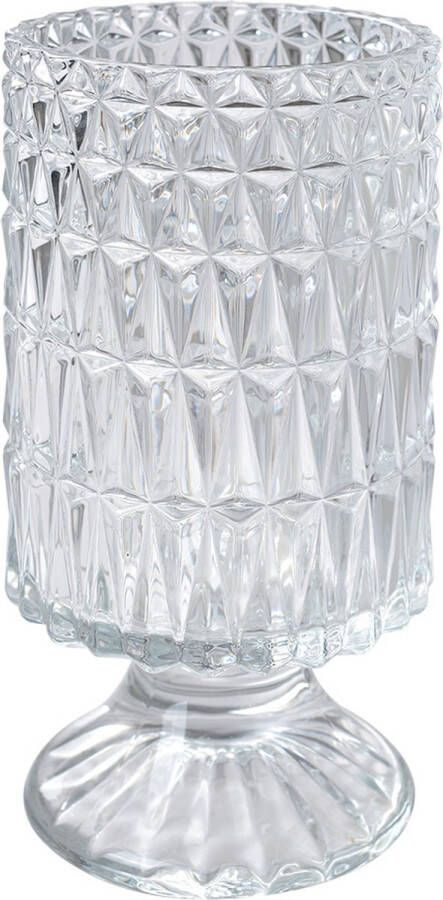 Clayre & Eef Vaas Ø 10x18 cm Transparant Glas Decoratie Vaasjes