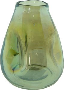 Clayre & Eef Vaas Ø 13*16 cm Groen Glas Glazen Vaas Bloemenvaas