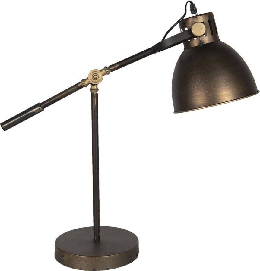 Clayre & Eef Vloerlamp 20*62*60 cm Koperkleurig Ijzer Rechthoek Staande Lamp Staanlamp Staande LampStaanlamp