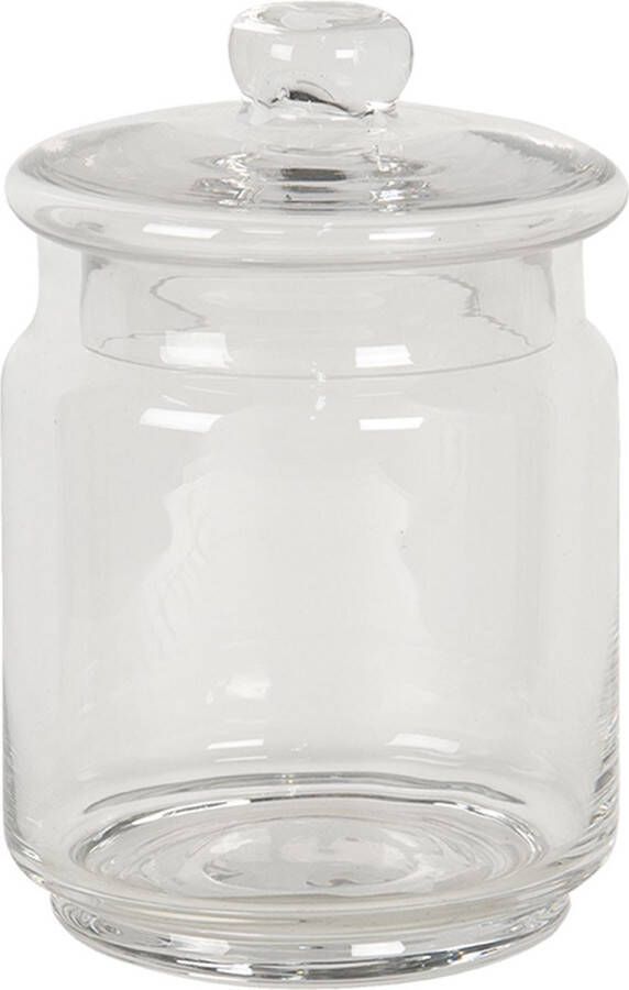Clayre & Eef Transparente Voorraadpot met deksel Ø 11*17 cm 6GL2791