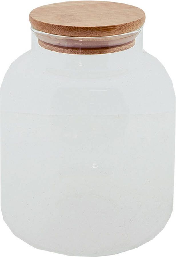 Clayre & Eef Voorraadpot 1200 ml Glas Voorraadbus Transparant Voorraadbus