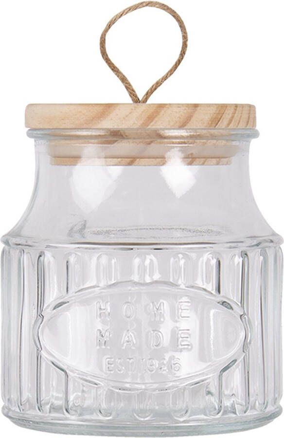 Clayre & Eef Transparente Voorraadpot Ø 12*13 cm 6GL2921S