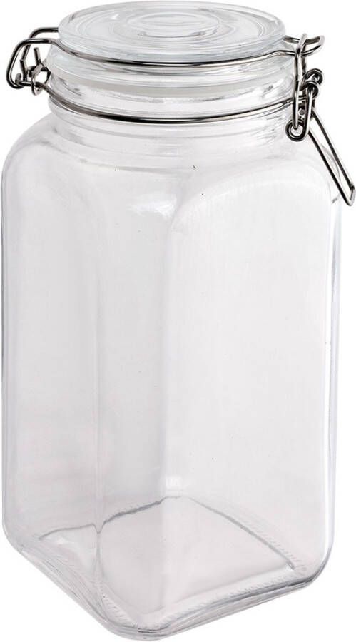 Clayre & Eef Voorraadpot 1800 ml Transparant Glas Transparant