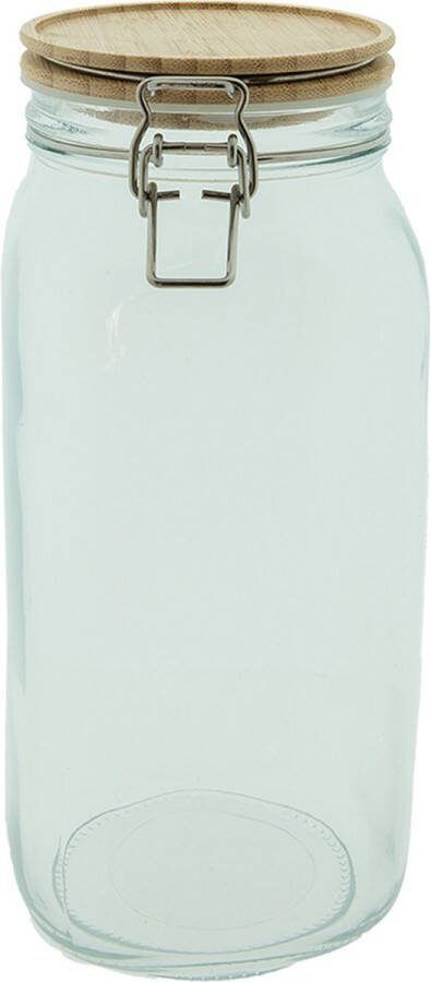 Clayre & Eef Voorraadpot 2100 ml Glas Voorraadbus Transparant Voorraadbus