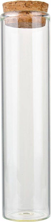 Clayre & Eef Voorraadpot Ø 3x12 cm Transparant Glas