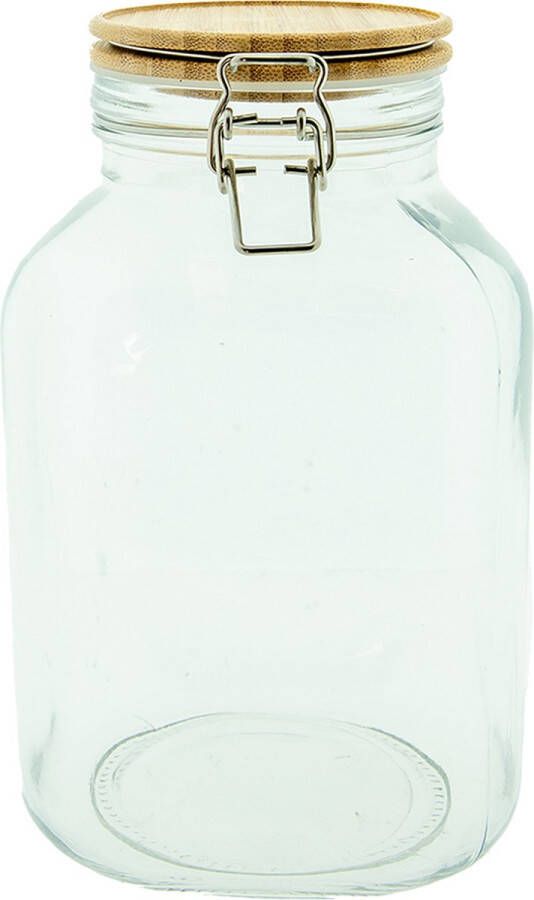 Clayre & Eef Voorraadpot 4100 ml Glas Voorraadbus Transparant Voorraadbus