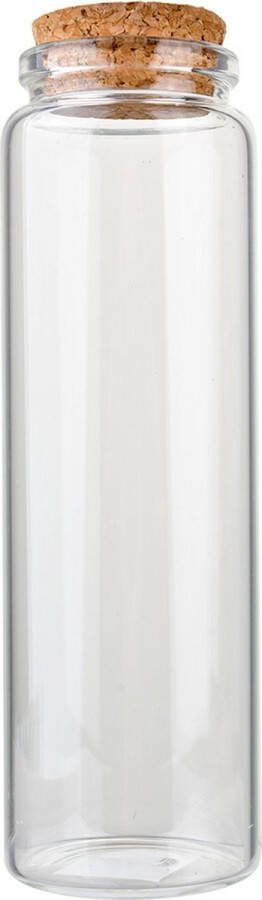 Clayre & Eef Voorraadpot Ø 4x15 cm Transparant Glas