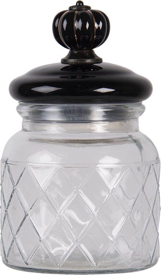 Clayre & Eef Transparente Voorraadpot met deksel Ø 10*17 cm 600 ml 6GL2410M