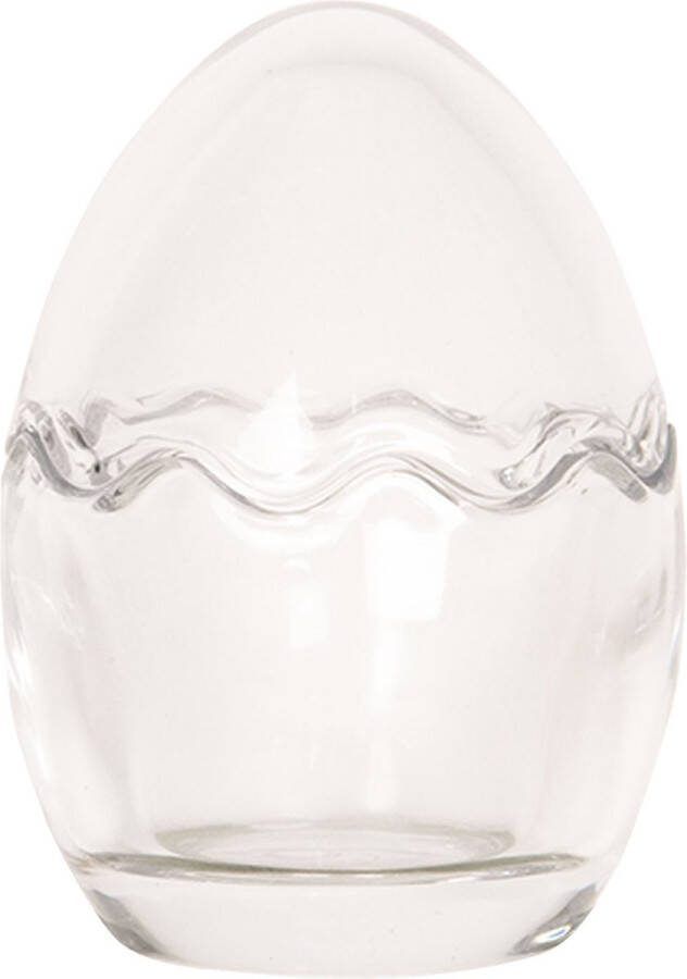 Clayre & Eef Transparente Voorraadpot met deksel Ø 6*9 cm 6GL2499