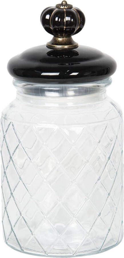 Clayre & Eef Transparente Voorraadpot met deksel Ø 11*22 cm 900 ml 6GL2410L