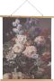 Clayre & Eef Wandkleed 80*2*100 cm Meerkleurig Hout textiel Bloemen Rechthoek Wanddoek Wandhanger Wandkaart WanddoekWandhangerWandkaart - Thumbnail 5
