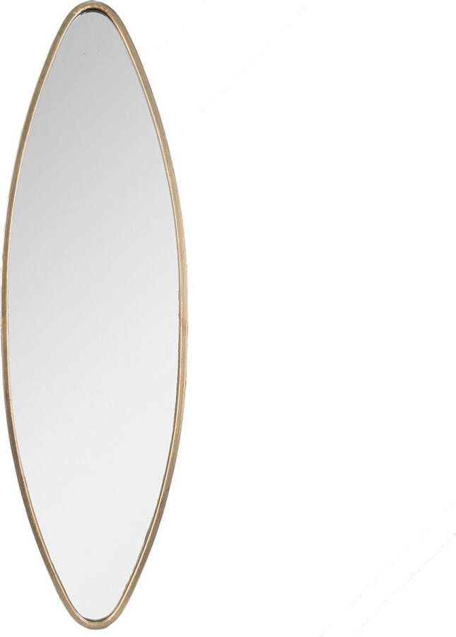 Clayre & Eef Spiegel 30x98 cm Koperkleurig Metaal Pas spiegel Grote Spiegel Muur Spiegel Koperkleurig Pas spiegel Grote