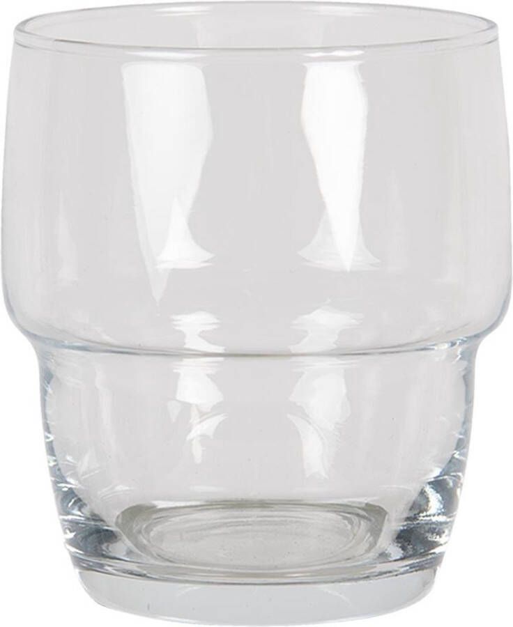 Clayre & Eef Transparente Drinkglas Ø 8*9 cm 200 ml 6GL3401
