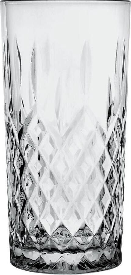 Clayre & Eef Waterglas 300 ml Grijs Glas Drinkbeker Drinkglas