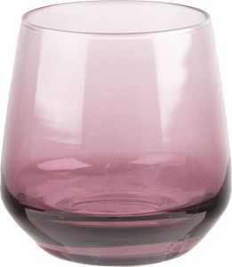 Clayre & Eef Waterglas 310 Ml Paars Glas Drinkbeker Drinkglas Paars Drinkbeker Drinkglas