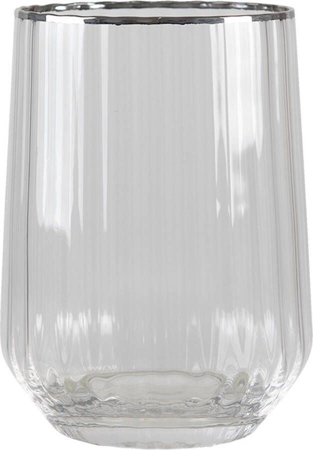 Clayre & Eef Waterglas 400 ml Glas Rond Drinkbeker Transparant Drinkbeker