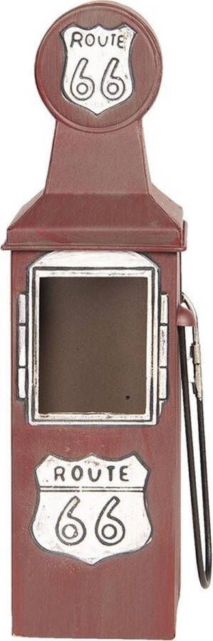 Clayre & Eef Wijnrek 10x10x34 cm Bruin Ijzer Route 66 Flessenrek