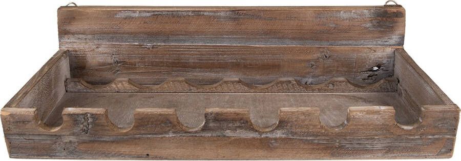 Clayre & Eef Wijnrek 57x28x14 cm Bruin Hout Flessenrek Bruin Flessenrek