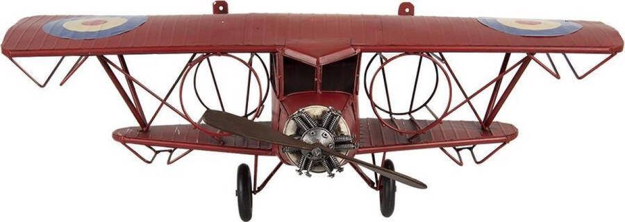 Clayre & Eef Wijnrek 75x23x25 cm Rood Ijzer Flessenrek Flessenhouder