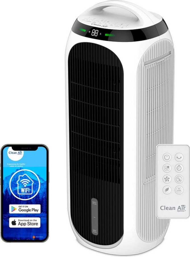 Clean Air Optima CA-106 Smart 4in1 Aircooler Luchtkoeler Luchtreiniger Luchtbevochtiger en Ventilator met dynamische luchtstroom