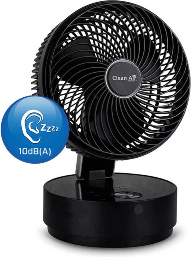 Clean Air Optima CA-404B Design Circulator Ventilator Oscillatie 80º en 180º Extreem stil Slaapmodus Luchtzuivering door Ionisator