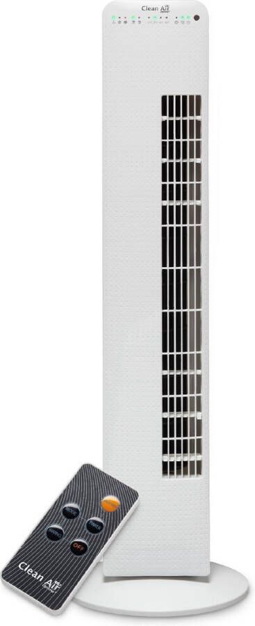 Clean Air Optima CA-405 Luxe Torenventilator Ventilator met Ionisator Dynamische luchtstroom Krachtige luchtstroom Zacht wuivende palmbries en Slaapmodus