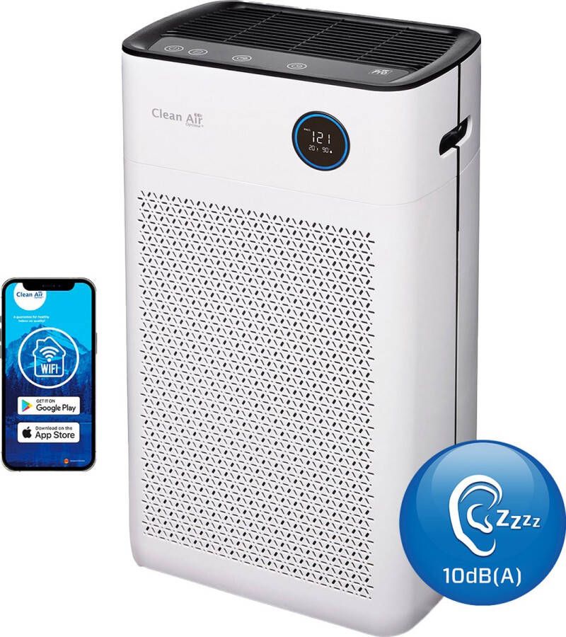 Clean Air Optima CA-509Pro Smart Intelligente HEPA UV-C Ionisator Luchtreiniger Ultrastille Werking