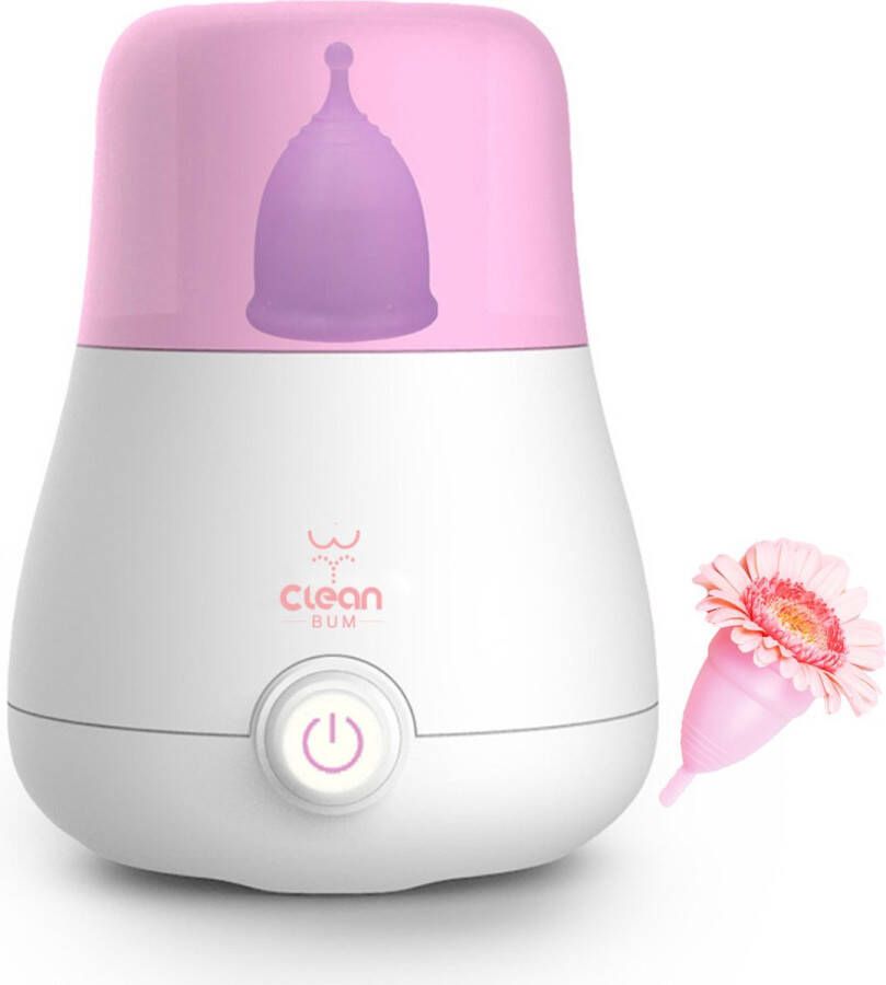 Clean Bum Menstruatiecup Sterilisator Menstruatiecups Reinigen Stoomreiniger Roze Alle Maten Cups