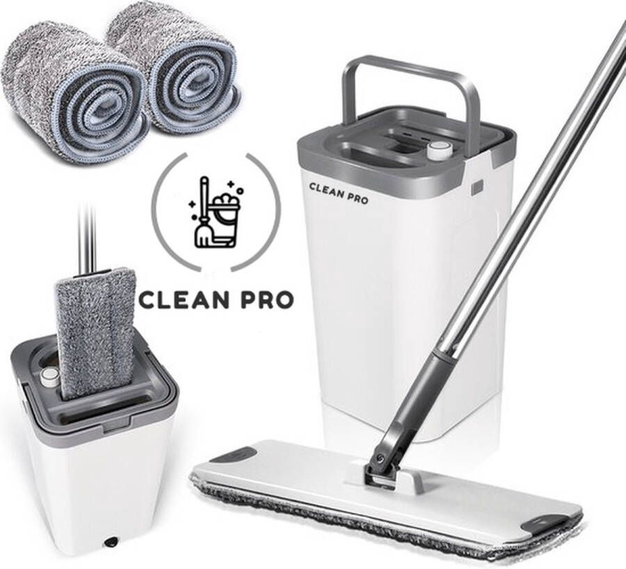 Clean Pro Dweil Dweilsysteem Dweilen & vloerwissers Vloerwisser Emmer met wringer Mop