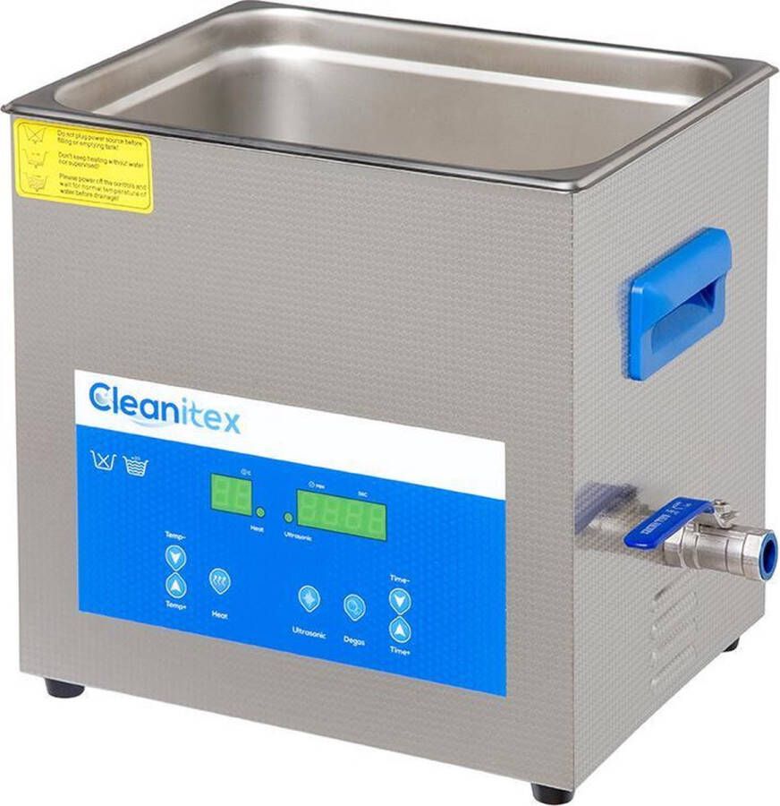 Cleanitex CXD10 10 liter set | Professionele ultrasoon reiniger met een krachtige reiniging (Ultrasoonbad ultrasoon baden reinigingsbad ultrasone reiniger carburateur reinigers ultrasonic cleaner injectoren brillen apparaat)