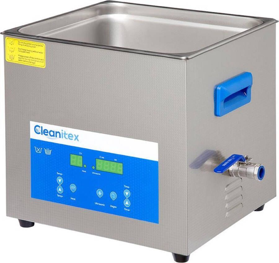 Cleanitex CXD15 13 5 liter set | Professionele ultrasoon reiniger met een krachtige reiniging (Ultrasoonbad ultrasoon baden reinigingsbad ultrasone reiniger carburateur reinigers ultrasonic cleaner injectoren brillen apparaat)