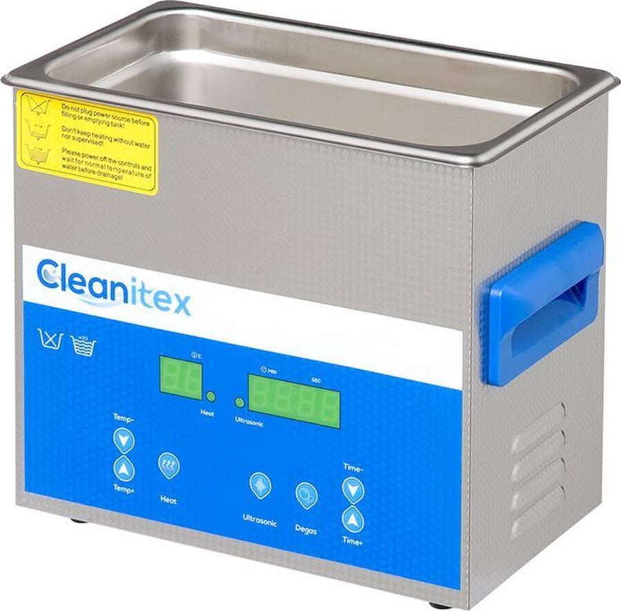 Cleanitex CXD3 3 liter set | Professionele ultrasoon reiniger met een krachtige reiniging (Ultrasoonbad ultrasoon baden reinigingsbad ultrasone reiniger reinigers ultrasonic cleaner sieraden brillen apparaat pedicure)