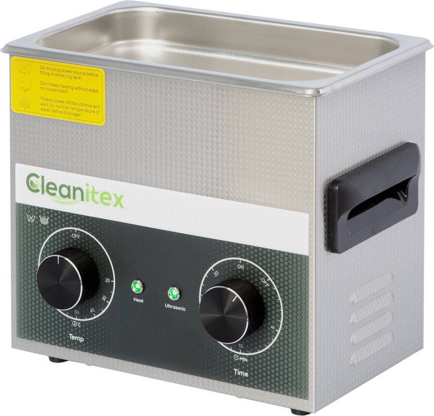 Cleanitex CXH3 3 liter set Ultrasoon reiniger met een krachtige reiniging (Ultrasoonbad ultrasoon baden reinigingsbad ultrasone reiniger reinigers ultrasonic cleaner sieraden brillen apparaat pedicure)