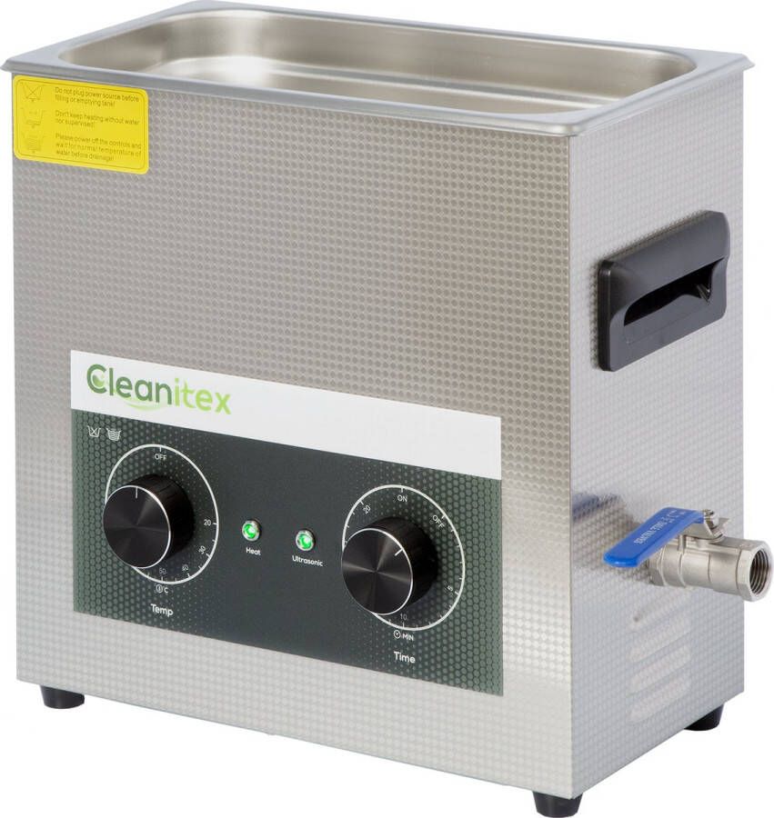 Cleanitex CXH6 6 liter set | Ultrasoon reiniger met een krachtige reiniging (Ultrasoonbad ultrasoon baden reinigingsbad ultrasone reiniger reinigers ultrasonic cleaner sieraden brillen apparaat pedicure)