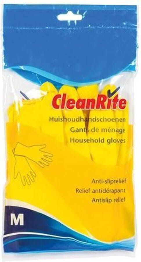CleanRite Huishoud handschoen maat M Schoonmaakhandschoen 1 paar