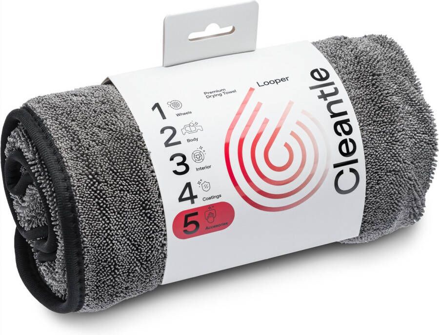 Cleantle Looper Drying Towel 600gsm Auto Droogdoek Microvezeldoek Schoonmaakdoek Microvezel Droogdoek Streepvrijdroog