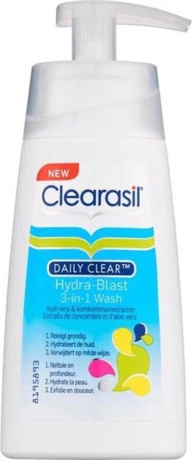 Clearasil Daily Clear 3-in-1 Wash 150 ml Reinigingslotion