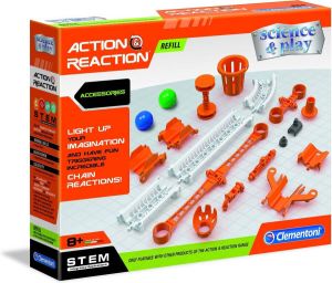 Clementoni Actie & Reactie Toebehoren uitbreidingsset constructiespeelgoed knikkerbaan bouwset voor kinderen