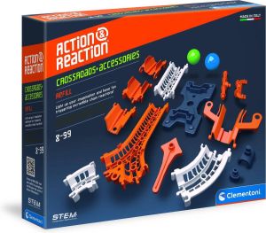 Clementoni Actie & Reactie Track& Platform+ Junctions uitbreidingsset constructiespeelgoed knikkerbaan bouwset voor kinderen