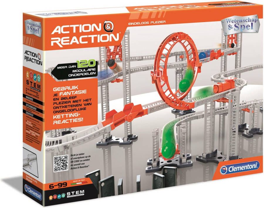 Clementoni Wetenschap en Spel Action & Reaction Knikkerbaan Uitbreidingsset STEM-speelgoed