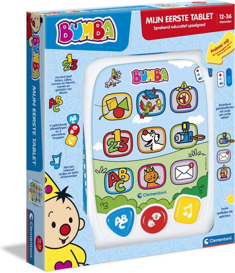 Clementoni Baby Bumba Mijn Eerste Tablet Babyspeelgoed met Geluid Bumba Speelgoed 1-3 jaar