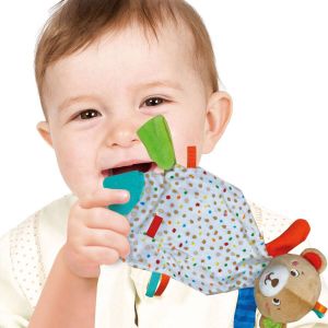 Clementoni Baby Lovely Bear Zachte Rammelaar Knuffeldoekje