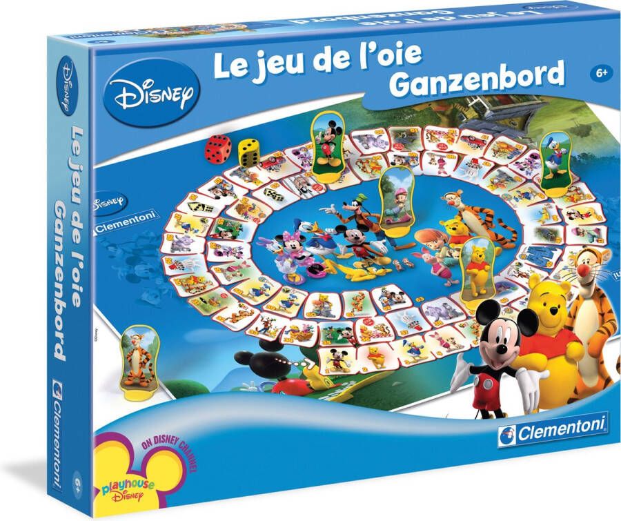 Clementoni Bordspel Ganzenbord Disney Gezelschapsspel voor Familie Kinderen vanaf 6 Jaar