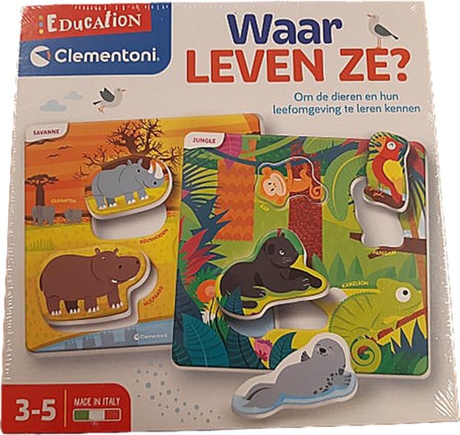 Clementoni Spelend Leren Waar leven ze ?
