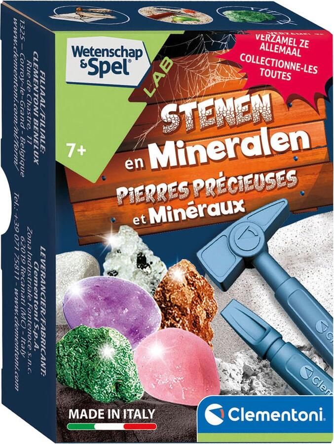 Clementoni Wetenschap en Spel Op Zoek Naar Stenen en Mineralen